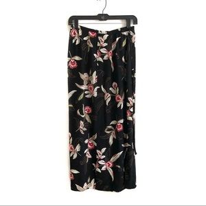 Kathie Lee Collection Black Floral Maxi Skirt